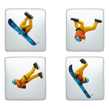 un skieur qui fait un backflip  sticker