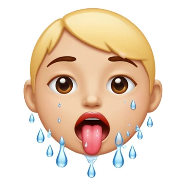 Tongue out spitting sticker