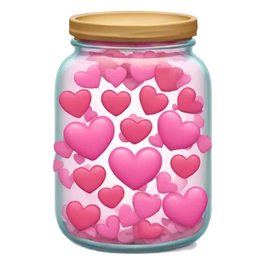 Jar full of pink hearts sticker