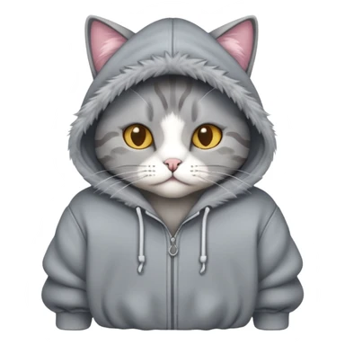 Gato con sudadera sticker