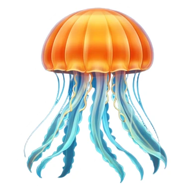jellyfish with unique design and color but i want a simple one i dont want color orange and blue sticker