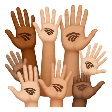 Make 7 hands each having names and the names are Oliver Aiden Ezra daddy mommy Amaya and ronin sticker