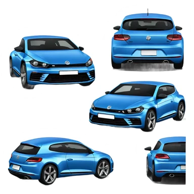 blue volkswagen scirocco sticker