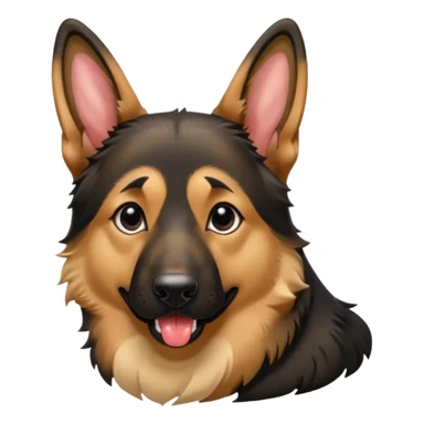 German shepard dog with extra long tongue sticker