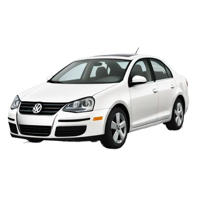 White Volkswagen Jetta 2008 sticker