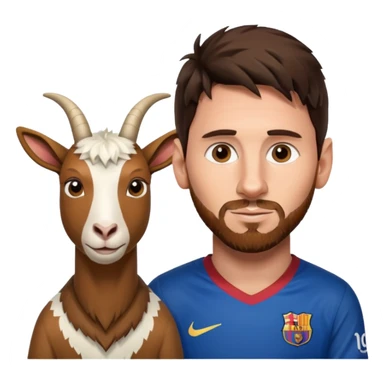 Lionel Messi avec une chèvre  sticker