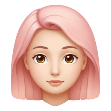 Minimal skincare emoji of a calm glowing face, soft blush tones, healthy radiant skin, minimalist style, gentle gradient, wellness aesthetic, no strong outlines, spa-inspired emoji. sticker