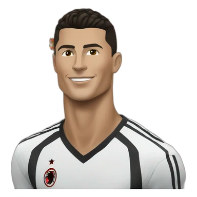Cristiano Ronaldo with albanian flag sticker