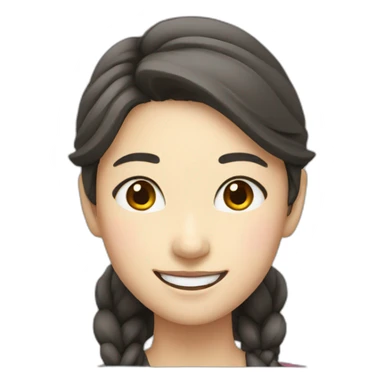 Japanese woman smile sticker