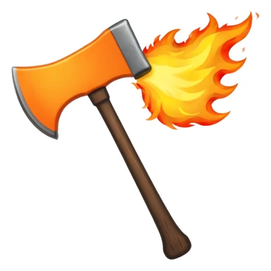 axe on fire sticker