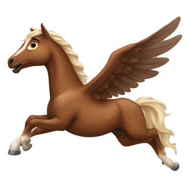 Flying brown Pegasus sticker