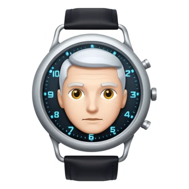 Time Traveler Looking At A Futuristic Watch sticker