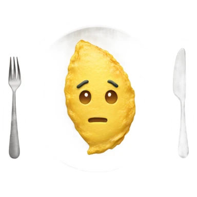 omelette on a white plate sticker