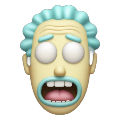 drooling rick from rick and Morty sticker