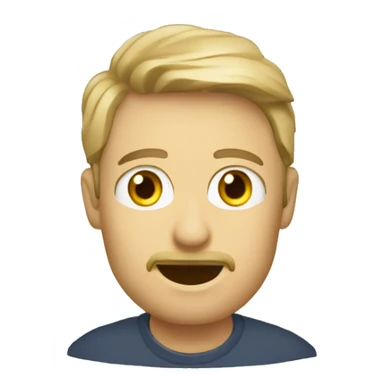 Locutor con anteojos peli corto y micrófono  sticker