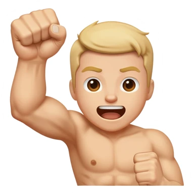 excited pumping my fist down sticker