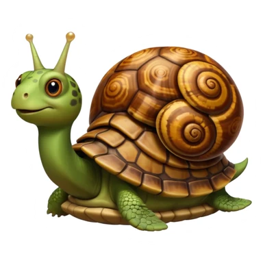 Snail on a turtle sticker