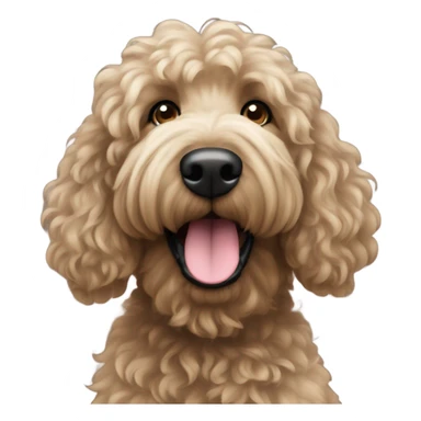 Black golden doodle sticker