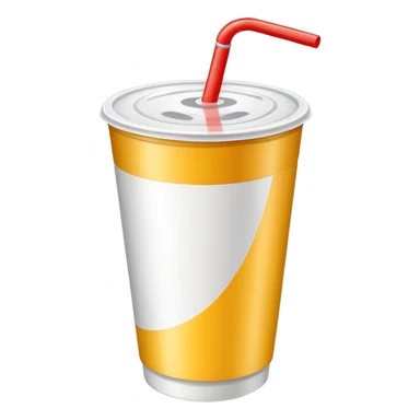 plain white soda cup from a fast food restaurant sticker