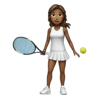 Tennis girl sticker