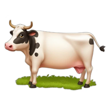 Grosse vache orange sticker