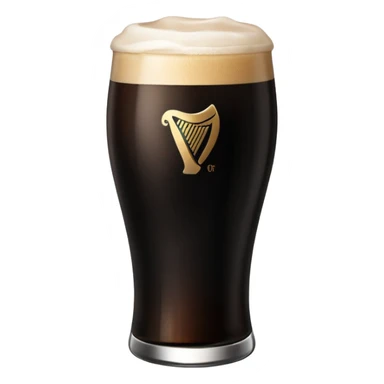 pint of guinness with flat head sticker