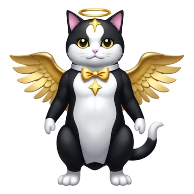 Gay King Kong Super duper Transcendent celestial infinity cosmic galactic energy Mega neon unicorn dragon hydra hyper rare golden penguin Golden Divine god angel Omni Black and white Super muscular Buff sigma Gigachad cat full body tuxedo colored  sticker
