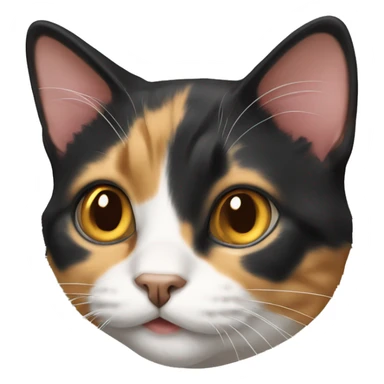 Calico bobtail cat sticker