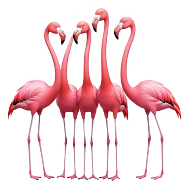 group of flamingos standing together sticker