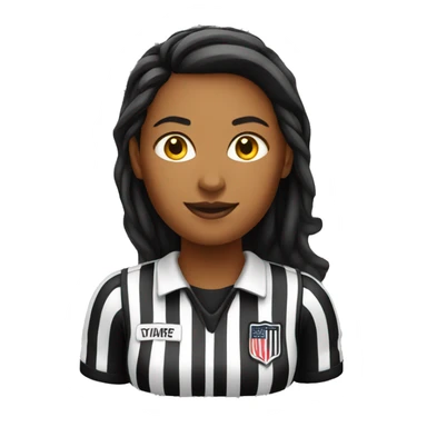 female basketball referee white sticker