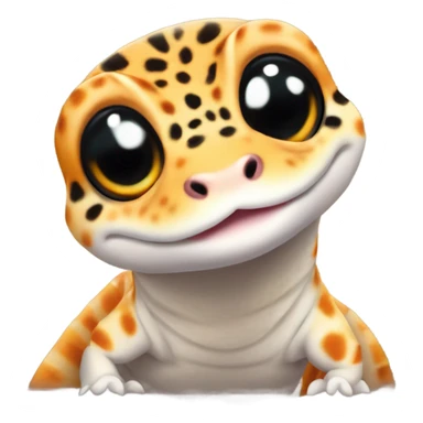 leopard gecko orange  sticker