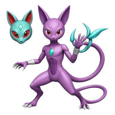Mewtwo-Hawlucha-Genesect-Deoxys-Espeon-alien-hybrid-fusion sticker