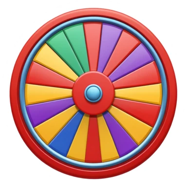 can you make me a prize wheel with the colors red, yellow, green, blue, orange, purple and make sure the colors are seperated and symetrical sticker