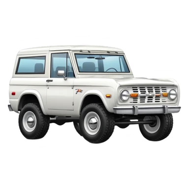 White bronco sticker
