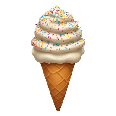 Ice cream cone with sprinkles sticker