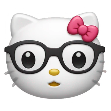 Hello kitty with eyebags sticker