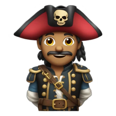 Un pirate avec des cœurs dans les yeux sticker