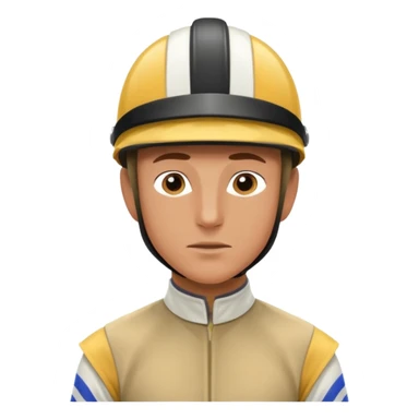 horse jockey male face sticker