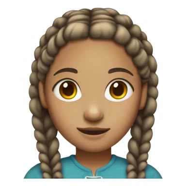 girl with braids and light skin sticker