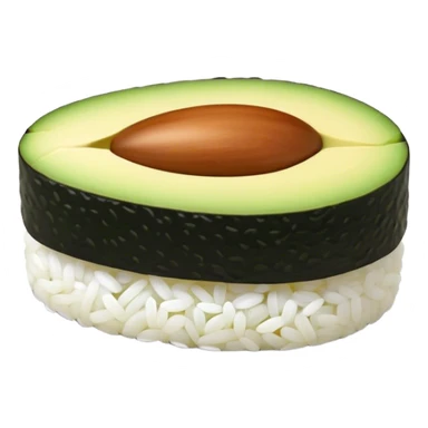 Cute avocado sushi sticker
