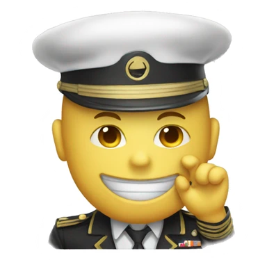 salute emoji with smile face tear sticker
