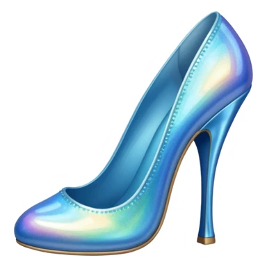 blue fairy high-heeled shoe sticker