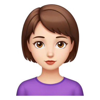 Birthday girl with short brown hair  sticker