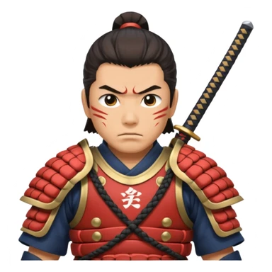 japan samurai fighting sticker