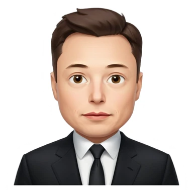 elon musk in suit sticker