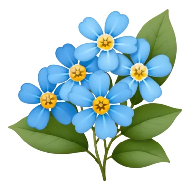 light blue Forget-me-nots sticker