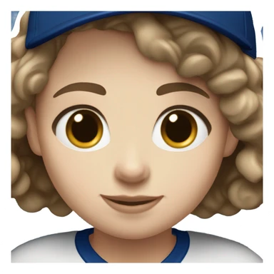 White Los Angeles Dodgers Girl with dark brown hair  sticker