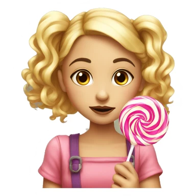 sweet girls with lolipop sticker