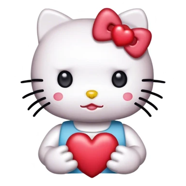 Hello Kitty co ojosde corazón  sticker