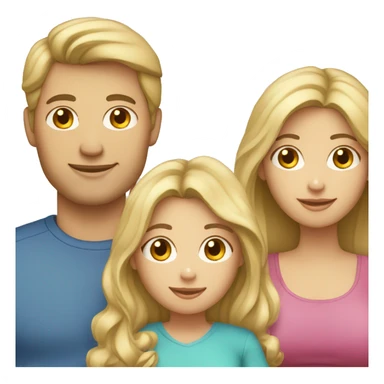 Family;blonde-dad,brunette-haired-pregnant-mother, blond-haired-baby-boy sticker